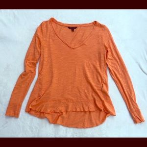 Feminine Banana Republic top in fun tangerine